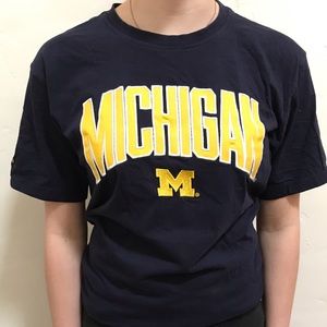 BNWOT Michigan Embroidered Logo T